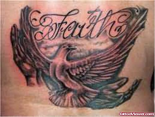 Faith And Bird Tattoo