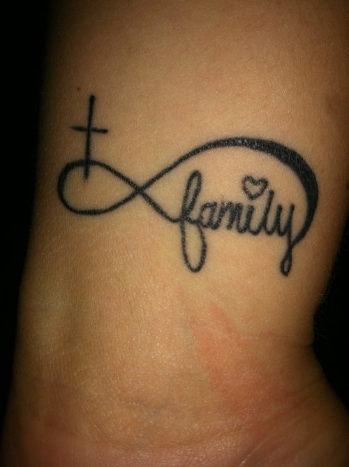 Cross And Infinity Faith Tattoo