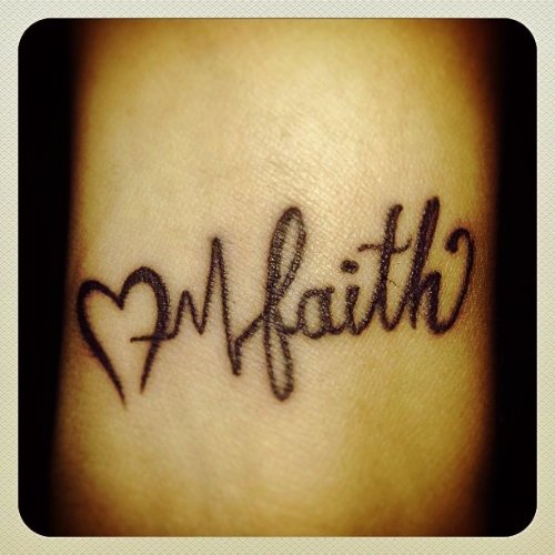 Heart Beat And Faith Tattoo