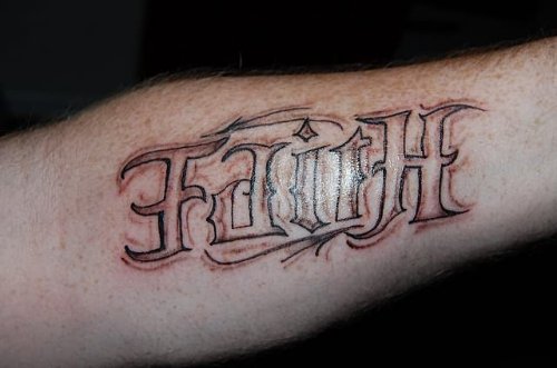 Free Faith Tattoo on Arm