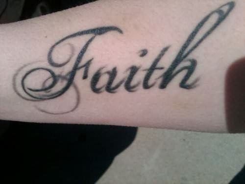 Calligraphy Faith Tatto