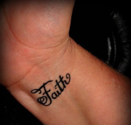 Wrist Faith Tattoo For Men