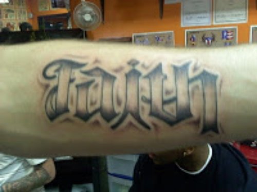 Nice Faith Tattoo Design