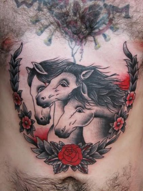 Tumblr Unicorn Tattoo On Chest