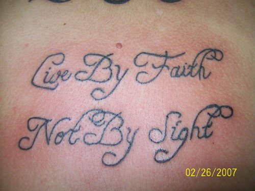 Live By Faith Not By Sight Faith Tattoo