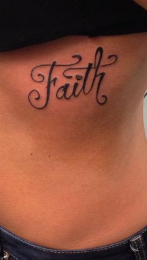 Rib Side Faith Tattoo