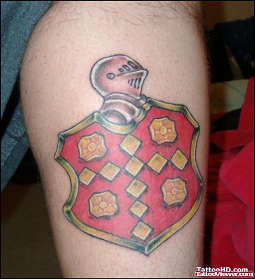 Red Family Crest Tattoo