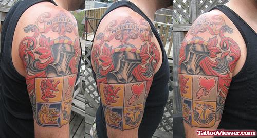 Right Arm Family Crest Tattoos