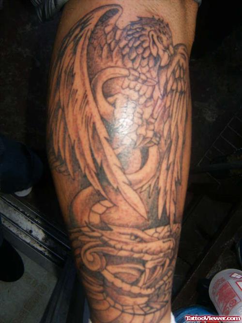 Mexican Eagle Family Crest Tattoo