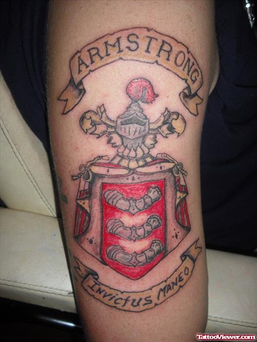 Right Sleeve Family Crest Tattoo
