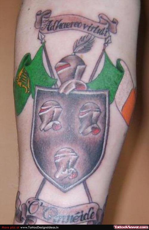 Irish Family Crest Tattoo