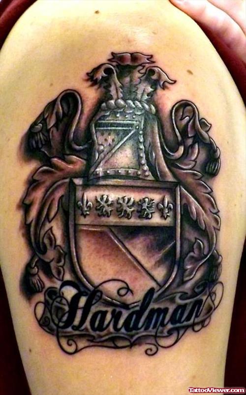 Shoulder Family Crest Tattoo