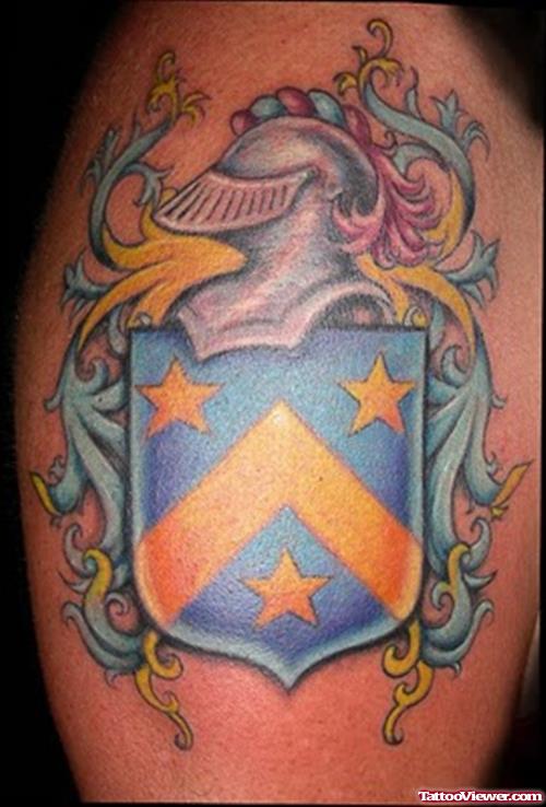 Family Crest Shield Tattoo