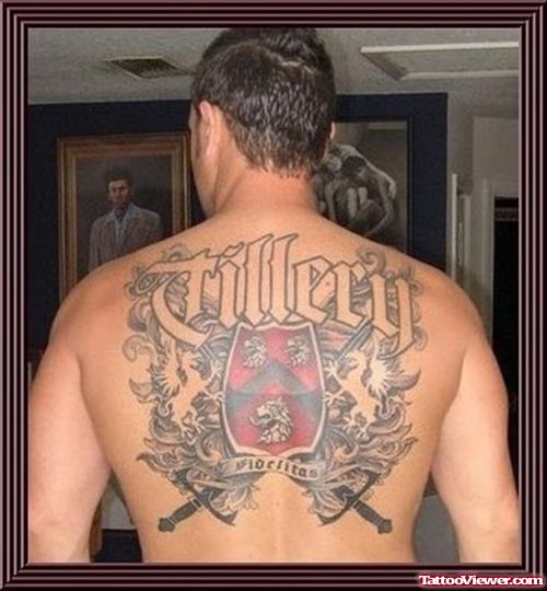 Best Family Crest Tattoo On Back For Men