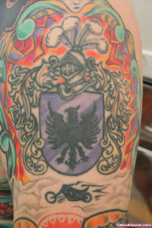 Best Family Crest Tattoo On Sleeve