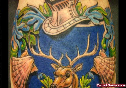 Colored Family Crest Tattoo