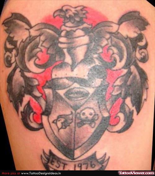 Attractive Family Crest Tattoo
