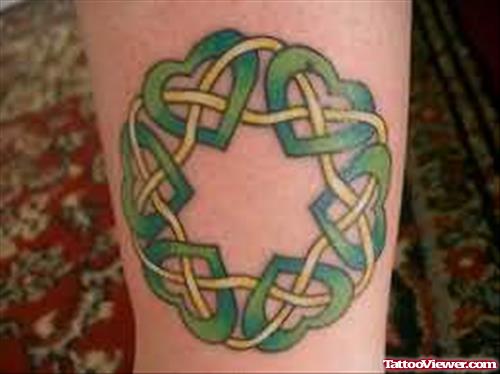 Green Hearts Tattoo