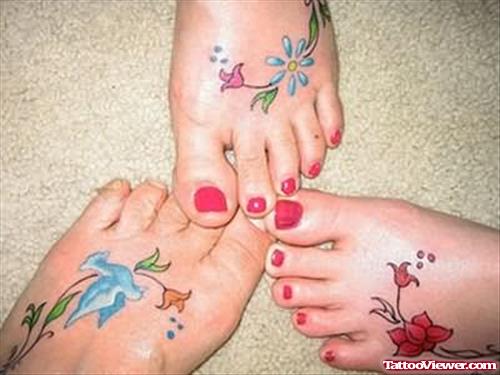 Family Tattoo On Foot