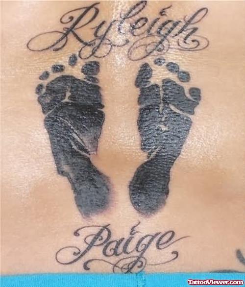 Ryleigh Paigo Foot Prints Tattoo