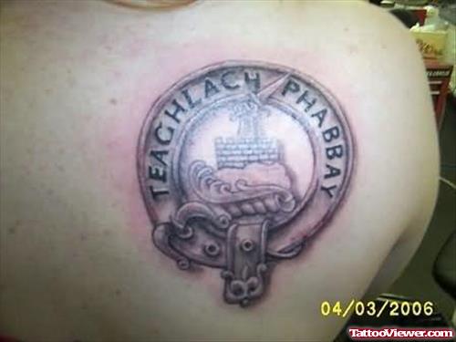A Family Crest Tattoo On Back