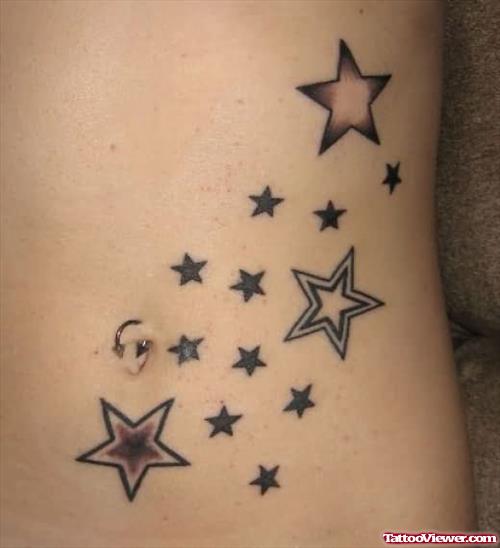 Star Tattoos On Belly
