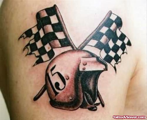 Racers Tattoo On Shoulder