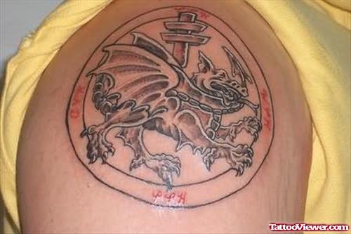 Family Crest New Tattoo On Shoulder