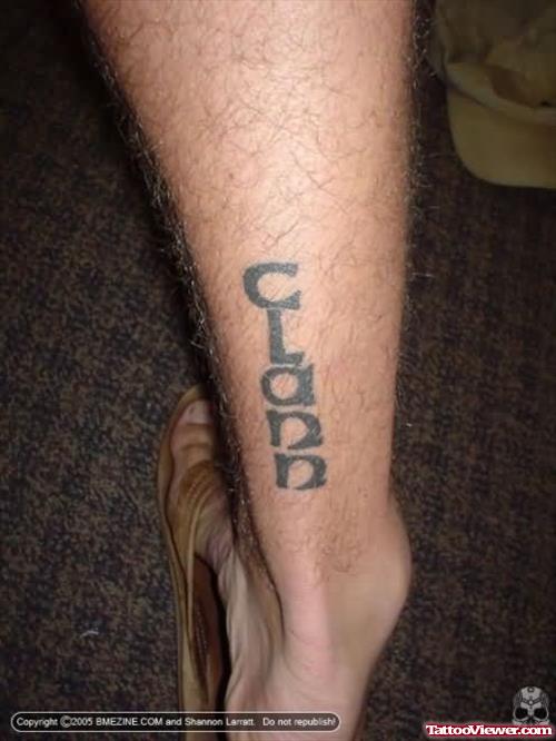 Clann Tattoo On Leg