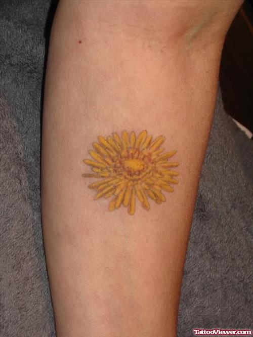 Sun Flower Tattoo On Arm