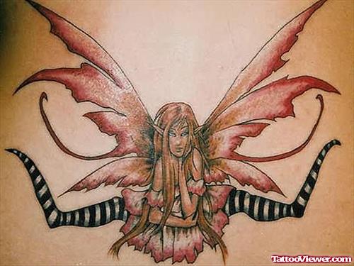 Fairy Tattoo On Lower Back