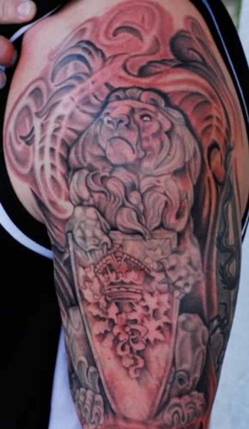 Now Lion Tattoo On Shoulder