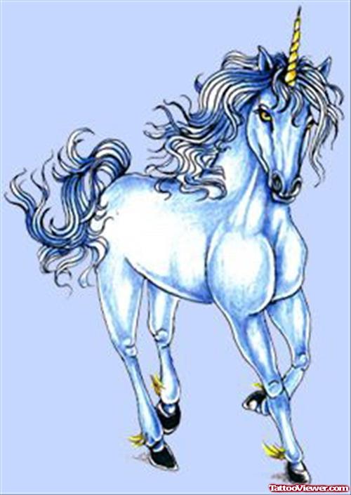 Unicorn Fantasy Tattoo Design