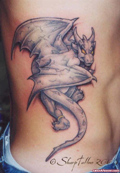 Rib Side Devil Fantasy Tattoo