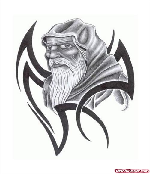 Awesome Tribal And Fantasy Tattoo Design