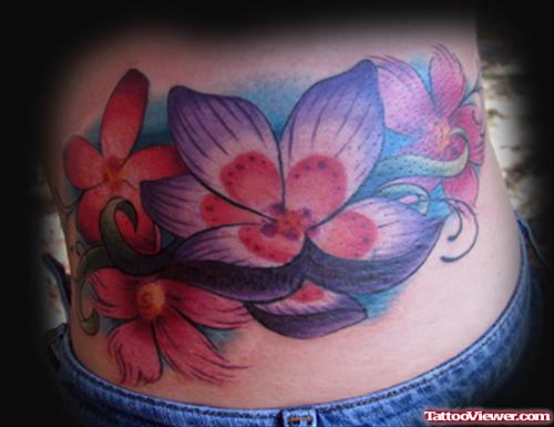 Rib Flowers Fantasy Tattoo