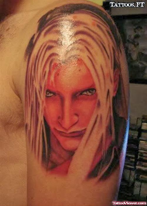 Fantasy Tattoo On Left Shoulder