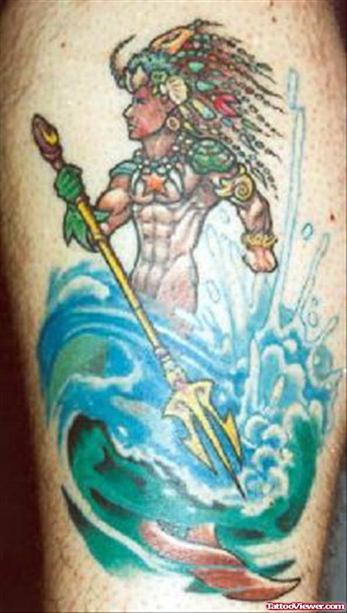 Color Warrior Fantasy Tattoo