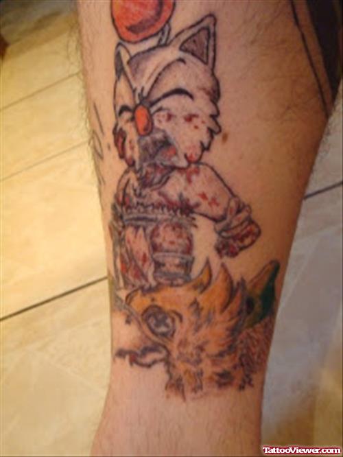 Amazing Fantasy Tattoo On Leg