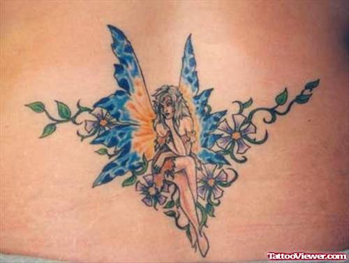 Fantasy Tattoo On Lowerback