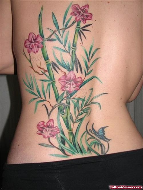 Fabulous Fantasy Tattoo On Girl Back Body