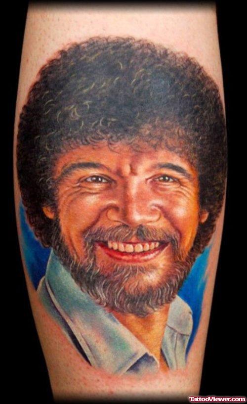 Colored Man Portrait Fantasy Tattoo