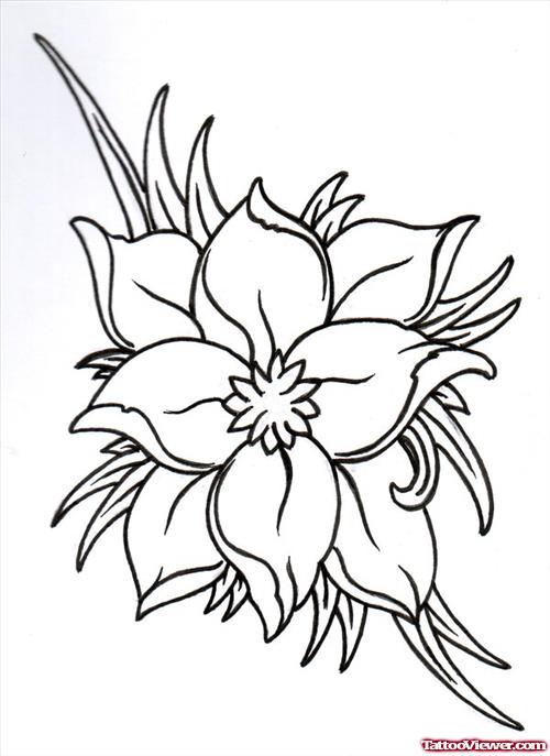Amazing Fantasy Flower Tattoo Design