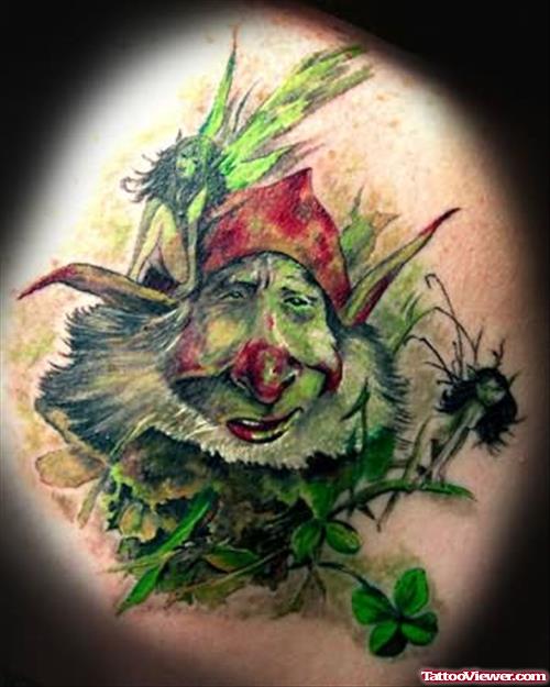 Fantasy Green Man Tattoo