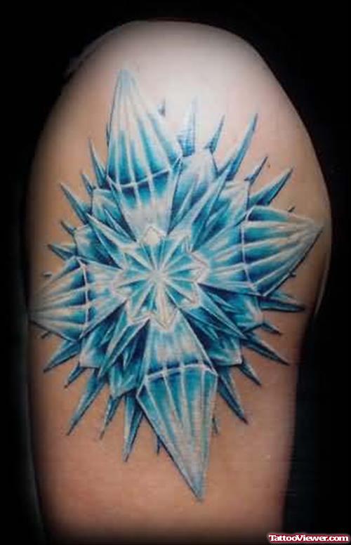 Crystal Tattoo On Shoulder