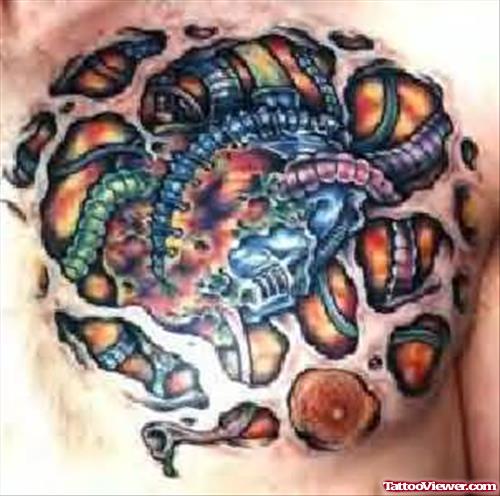 Nice Colourful Fantasy Tattoo