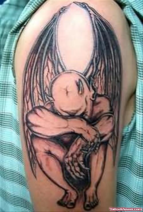A Fantasy Tattoo On Shoulder