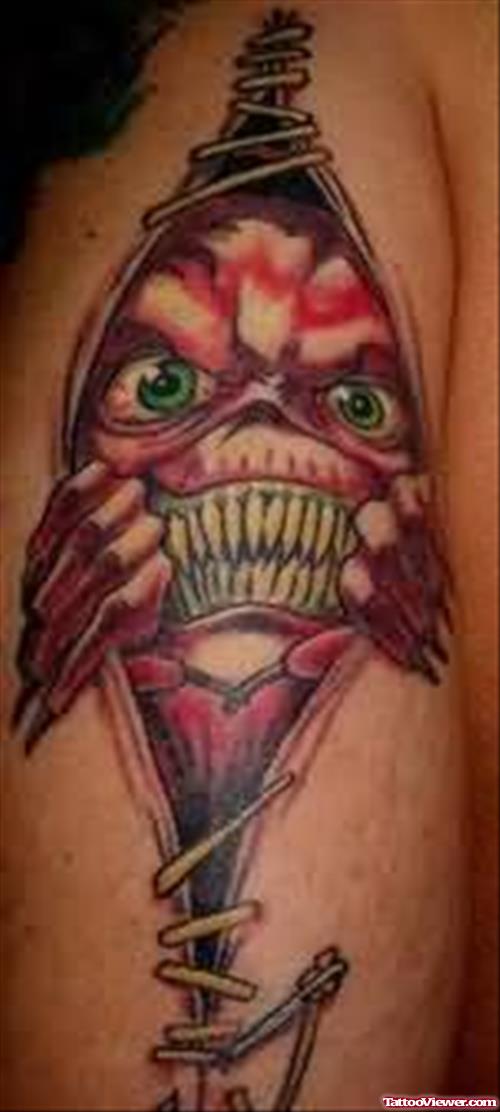 Scary Face Fantasy Tattoo