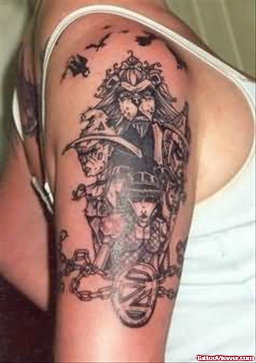 Elegant Fantasy Tattoo On Shoulder