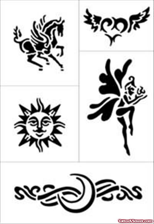 Art Tattoo Stencil Fantasy Tattoo